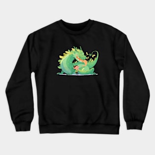 Adorable Dragon Animal Loving Cuddle Embrace Children Kid Tenderness Crewneck Sweatshirt